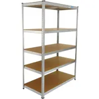 Baumarktplus TRUTZHOLM - XXL Opbergrek 180x120x60 cm - 875 kg - 5 Legborden - Insteekbare Stelling - Kelderrek - Garagerek - Extra Breed