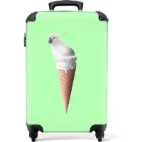 NoBoringSuitcases.com - Koffer mint groen - Groene trolley - 55x35x25