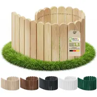 Pemicont palissade hout - zonder grondpennen - 100 x 10 cm - naturel - grenen - ingraven of bekleden