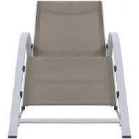 vidaXL Ligbed textileen en aluminium taupe