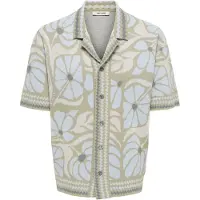 Only & Sons Gebreid vest 'ONSDUKE' lichtblauw / grijs / lichtgrijs