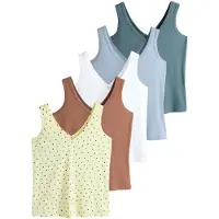 Next Top cyaan blauw / duifblauw / bruin / limoen / wit