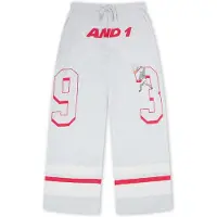 AND1 Broek lichtgrijs / rood / wit