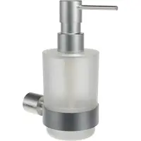 Ravak Fold - Zeepdispenser met houder, glas/geborsteld rvs X07P1345