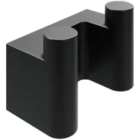 Ravak Chrome - Dubbele haak, mat zwart X07P1374