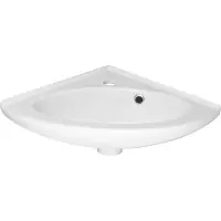 Kerra Elf hoek fontein 39x39cm wit met kraangat