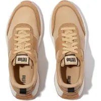 FitFlop Women F-Mode Flow Sneaker Nylon Suede Mix Camel Mix-Schoenmaat 38