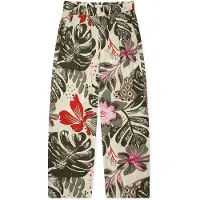 Schiesser Pyjamabroek crème / kaki / pink / lichtrood