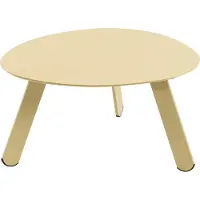 Lesli Living Tiki - Bijzettafeltje - Metaal driehoekig - Beige 55x46x28 cm