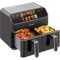 OEM Heetluchtfriteuse, 9 liter inhoud, dubbele mand ontwerp, heetluchtfriteuses, EU