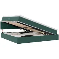 vidaXL Opbergbed met hoofdeinde Donkergroen 200 x 200 cm Fluweel