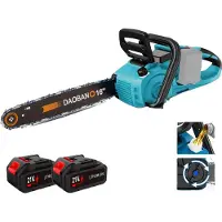 OEM Elektrische kettingzaag, borstelloze motor, 16 inch kettinglengte, set met 2 batterijen