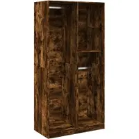 vidaXL Kledingkast 100x50x200 cm bewerkt hout gerookt eikenkleurig