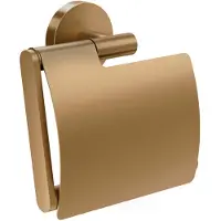 Saniclear London wc-rolhouder met klep geborsteld koper PVD