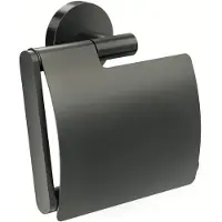 Saniclear London wc-rolhouder met klep gun metal PVD