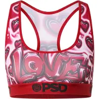 PSD Sport bh 'Lovecore' rosa / rood / zwart / wit
