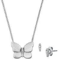 Fossil Sieraden set 'Sutton' zilver / transparant