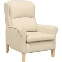 vidaXL Fauteuil Crème Stof