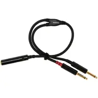 Cordial CFY 0,3 KPP Audio Y-adapter [1x Jackplug female 6,3 mm - 2x Jackplug male 6,3 mm] 30.00 cm Zwart