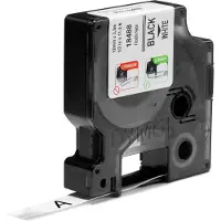 Dymo 18488 (S0718100) Tape Zwart op wit (12 mm)