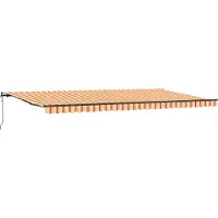 vidaXL Uitschuifbare luifel Geel en Oranje 600 × 300 cm