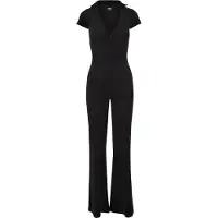 Urban Classics Velvet Jumpsuit Met Korte Mouwen