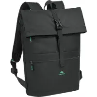Rivacase 5567 Gremio - Eco Laptoptas 15.6 inch - Roll-top Rugzak 15L - Recycled Materiaal - Zwart