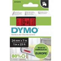 Dymo Tape 53717 (S0720970) Zwart op rood (24 mm)