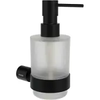 Ravak Fold - Zeepdispenser met houder, glas/mat zwart X07P1356