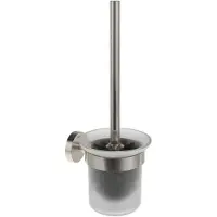 Ravak Kona - Toiletborstel voor wandmontage met houder, glas/geborsteld rvs X07P1298