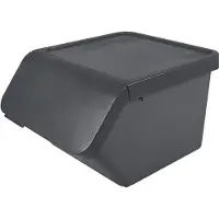 Sunware Sigma home prullenbak 45L met deksel - Stapelbaar - Antraciet