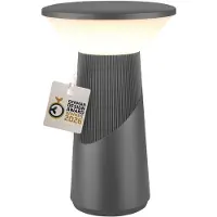 Briloner B.K.Licht Pilia - Oplaadbare Tafellamp - snoerloze lamp - dimbaar - met batterij - usb-c - Ø15 x 24cm - zwart
