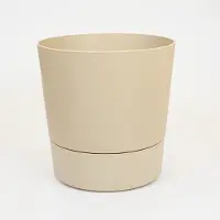 Elho Pot foss d35cm paddenstoel beige met wielen