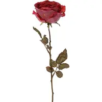 Top Art Kunstbloem roos Calista - rood - 66 cm - kunststof steel - decoratie bloemen