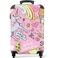 NoBoringSuitcases.com - Eenhoorn koffer - Meisjes trolley kind - 55x35x25