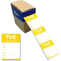 Avery Etiket HACCP dinsdag-geel 40x56mm 500 stuks