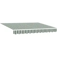 vidaXL Uitschuifbare luifel Groen en Wit 300 x 250 x 165 cm