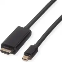 Roline Premium Mini DisplayPort 1.2 naar HDMI 2.0 kabel (4K 60 Hz) / zwart - 1 meter