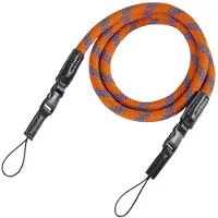 Hama Cameraband "Braid 120", snelsluiting, lengte 120 cm, oranje/blauw