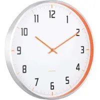 Karlsson - Wandklok Sporty Oranje