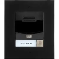 2N Telecommunications Bel + deurintercom, IP Solo deurstation zonder camera, wandmontage, zwart (App)