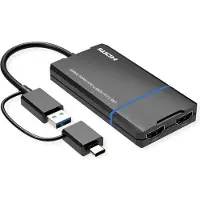Value USB Display Adapter, USB Typ A+C - 2x HDMI