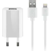 Goobay USB oplader | | 1 poort (USB A, 5W, Lightning kabel)