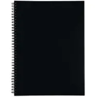 Elco Collegeblok A4 Geruit Met spiraal aan zijkant Balacron Zachte omslag Zwart Geperforeerd 80 pagina's