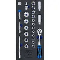 Bgs Accessoires voor gereedschapskoffers, Werkplaatswagen inzet 1/3: doppenset 10 mm (3/8") 26-delig.