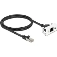 DeLOCK Network Extension Cable for Easy 45 Module S/FTP RJ45 plug to RJ45 jack Cat.6A 1 m black