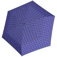 Doppler Opvouwbare Paraplu Havanna Denver Blauw - Fiberglass - Dsn 90 cm - Opgevouwen 23 cm - Doppler