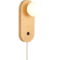 Good&Mojo Wandlamp Java, hout licht, Woon-/ Eetkamer, Bamboe, Scandinavisch, wandlamp