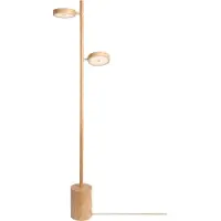 Good&Mojo Vloerlamp Okinawa, dimbaar, hout licht, Woon-/ Eetkamer, Hout, Modern, vloerlamp