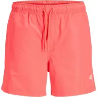 Jack & jones Heren plus size zwemshort jpstmaui tropic effen hot coral
